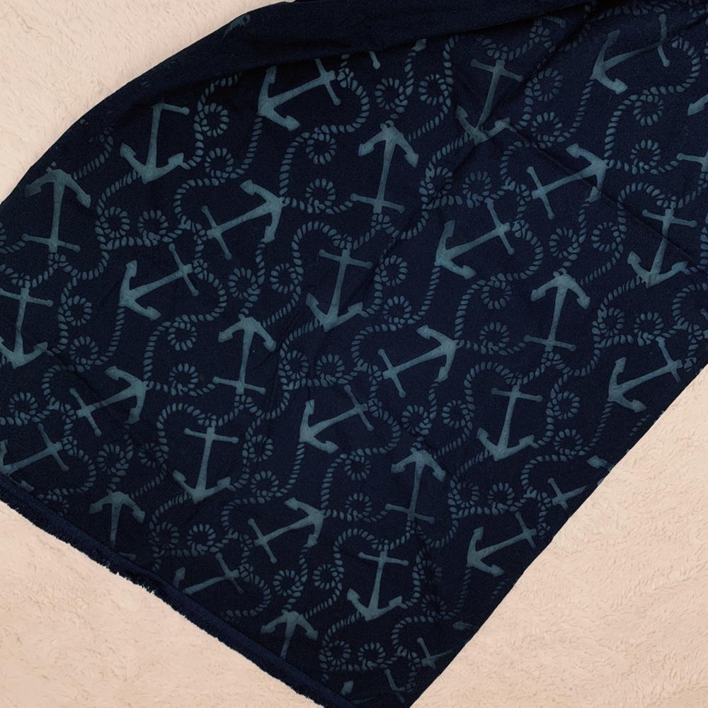 NWOT Lilly Pulitzer navy anchor scarf